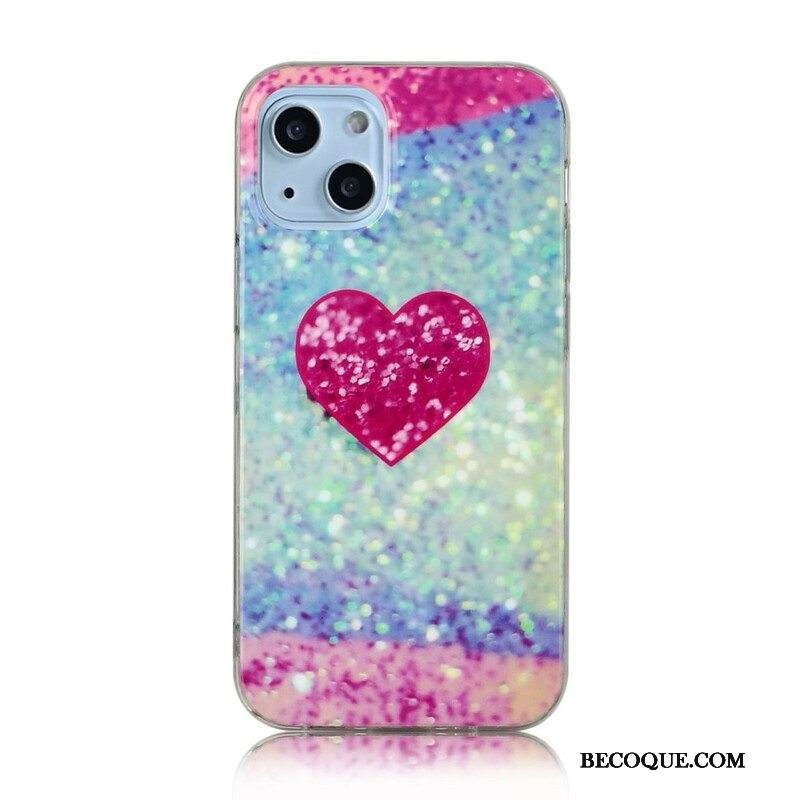 Kuori iPhone 13 Mini Glitter Marble