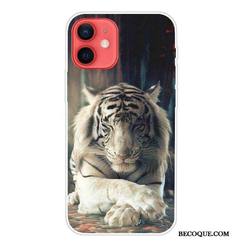 Kuori iPhone 13 Mini Joustava Tiger