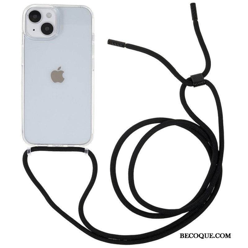 Kuori iPhone 14 Kiristysnyörillä Läpinäkyvä Kiristysnyöri