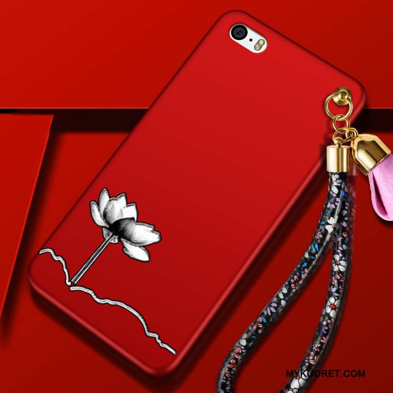 Kuori iPhone 4/4s Laukut Pesty Suede Puhelimen Kuoret, Kotelo iPhone 4/4s Silikoni Punainen Murtumaton