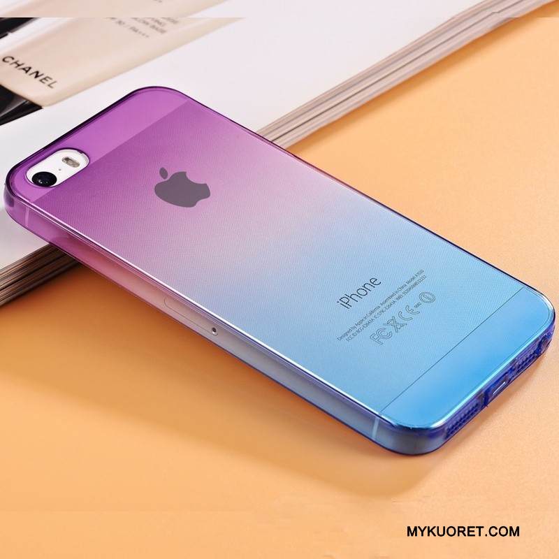 Kuori iPhone 5/5s Laukut Sininen Puhelimen Kuoret, Kotelo iPhone 5/5s Silikoni