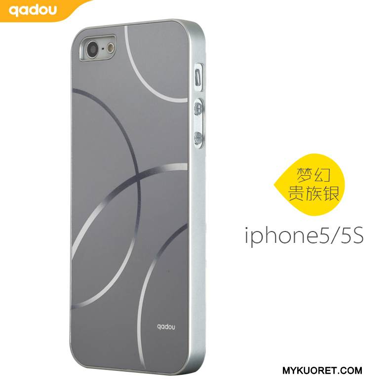 Kuori iPhone 5/5s Luova Murtumaton Kulta, Kotelo iPhone 5/5s Metalli Kova Hopea