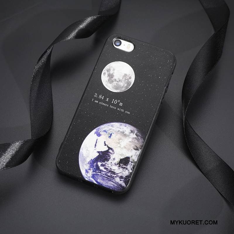 Kuori iPhone 5/5s Luova Musta Tide-brändi, Kotelo iPhone 5/5s Kova Murtumaton