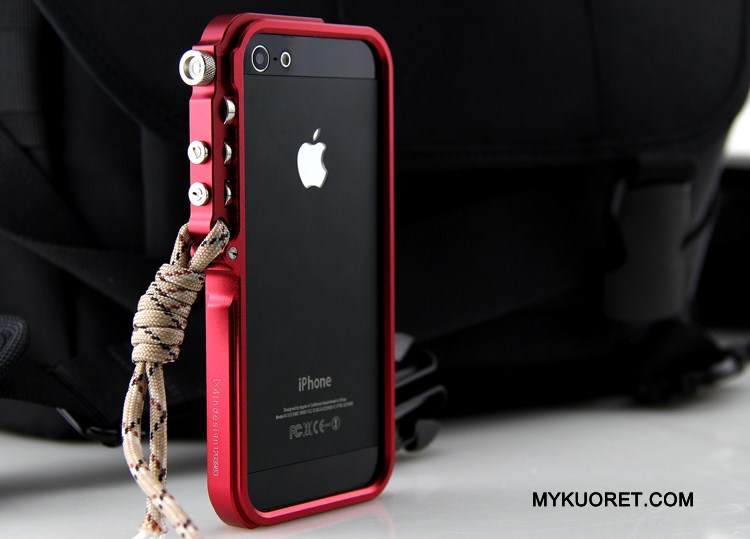 Kuori iPhone 5/5s Metalli Kehys Koneet, Kotelo iPhone 5/5s Trendi Kulta