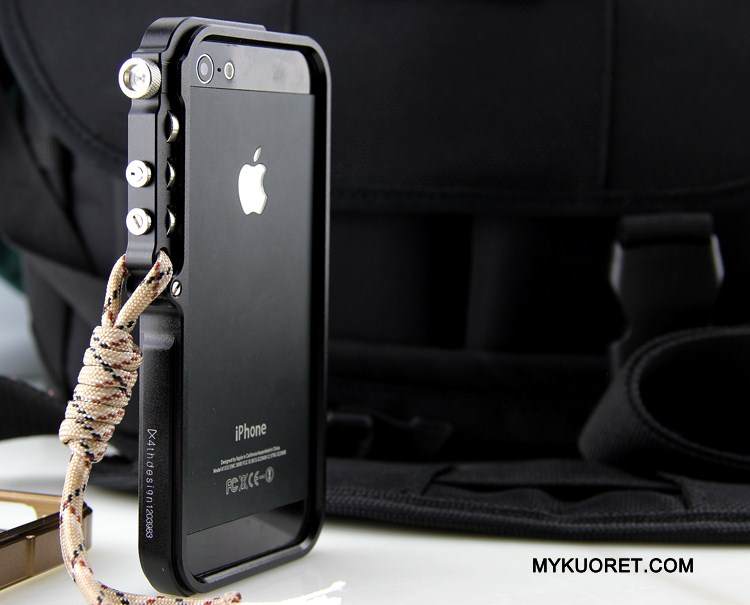 Kuori iPhone 5/5s Metalli Kehys Koneet, Kotelo iPhone 5/5s Trendi Kulta