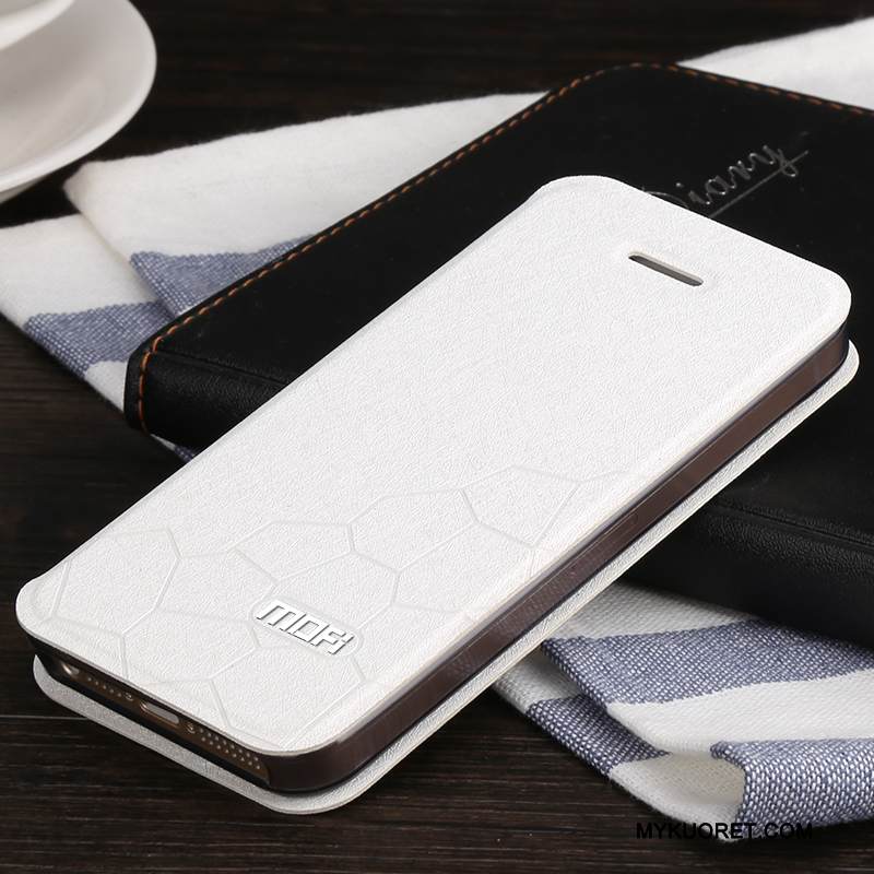 Kuori iPhone 5/5s Nahka Valkoinen Puhelimen Kuoret, Kotelo iPhone 5/5s Silikoni Pesty Suede Trendi