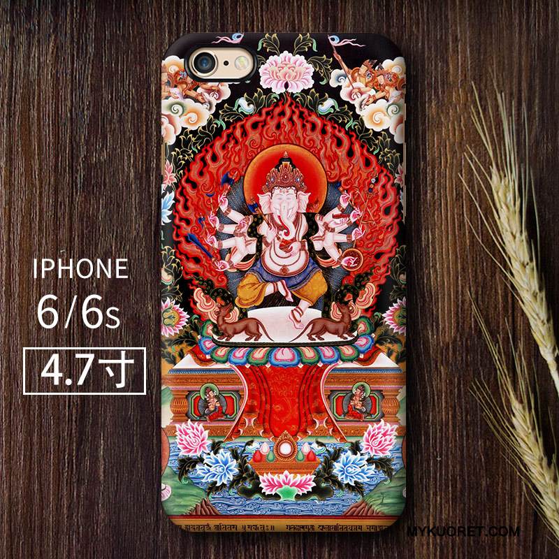 Kuori iPhone 6/6s Monivärinen Puhelimen Kuoret Double Hame, Kotelo iPhone 6/6s Vuosikerta Kiinalainen Tyyli
