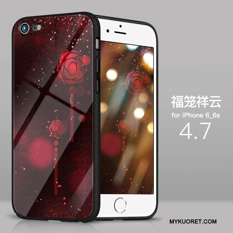 Kuori iPhone 6/6s Plus Laukut Net Red Murtumaton, Kotelo iPhone 6/6s Plus Silikoni Puhelimen Kuoret Lasi