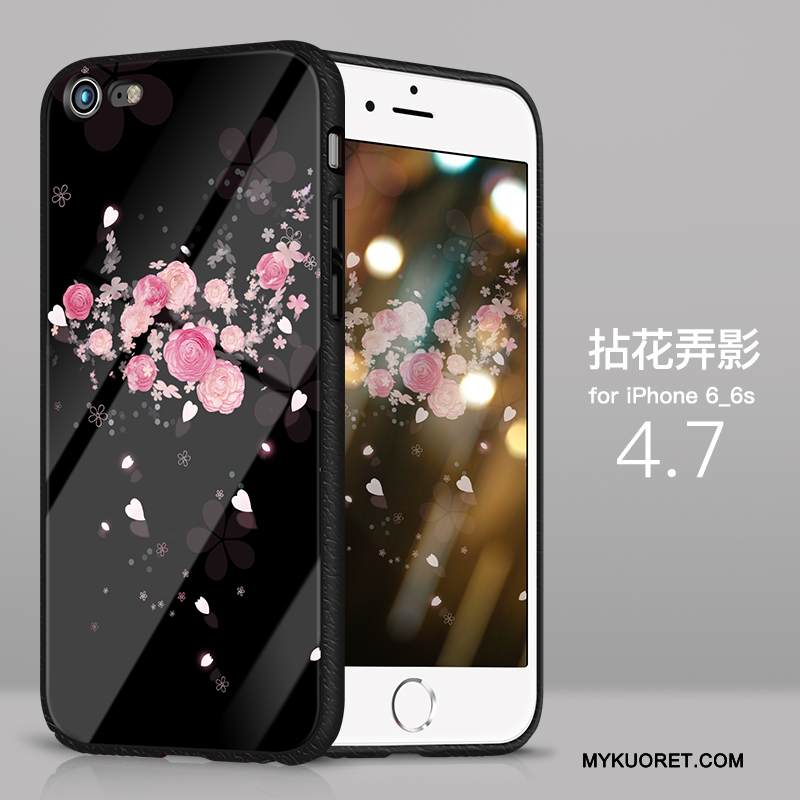 Kuori iPhone 6/6s Plus Laukut Net Red Murtumaton, Kotelo iPhone 6/6s Plus Silikoni Puhelimen Kuoret Lasi