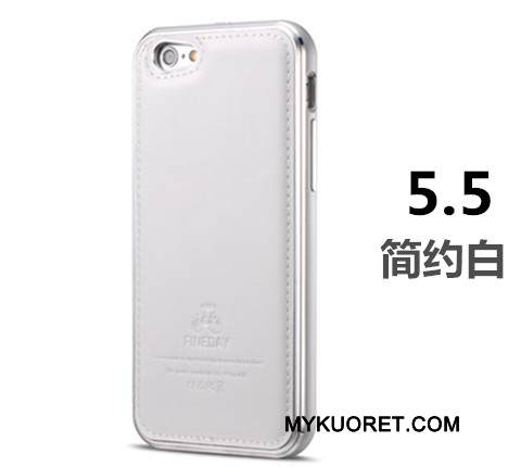 Kuori iPhone 6/6s Plus Metalli Liiketoiminta Puhelimen Kuoret, Kotelo iPhone 6/6s Plus Nahka Musta