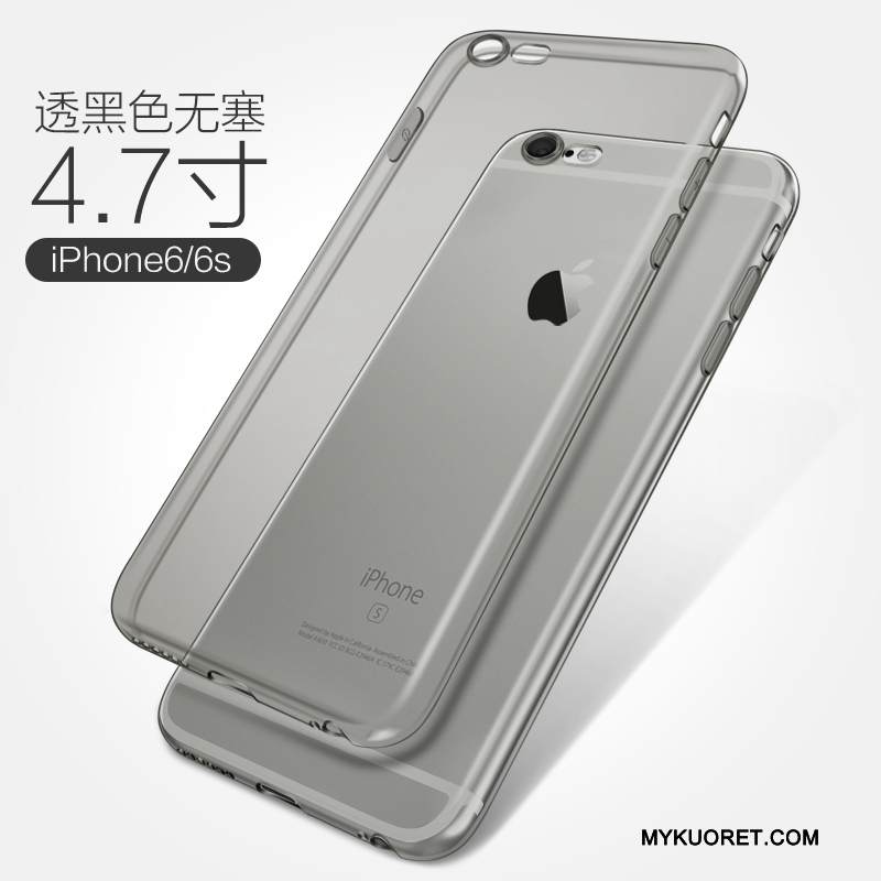 Kuori iPhone 6/6s Plus Pehmeä Neste Murtumaton Läpinäkyvä, Kotelo iPhone 6/6s Plus Silikoni Puhelimen Kuoret Valkoinen