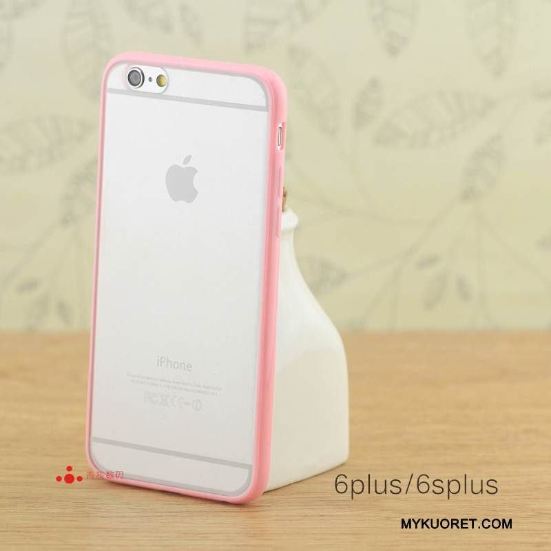 Kuori iPhone 6/6s Plus Silikoni Pesty Suede Kehys, Kotelo iPhone 6/6s Plus Suojaus Pieni Violetti