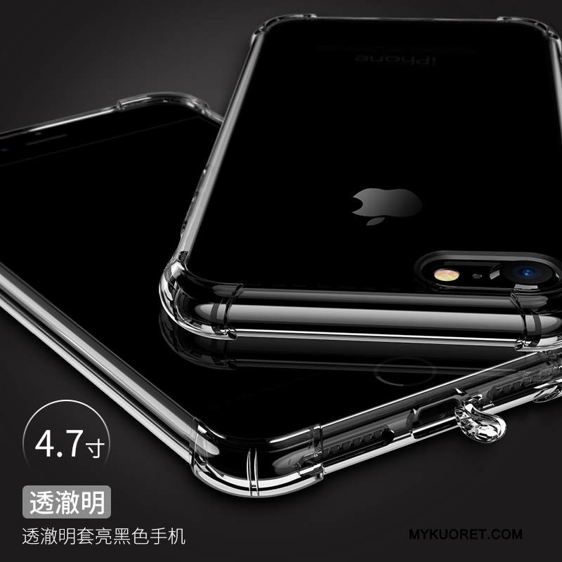 Kuori iPhone 7 Laukut Läpinäkyvä Suupaltti, Kotelo iPhone 7 Silikoni Puhelimen Kuoret Kulta