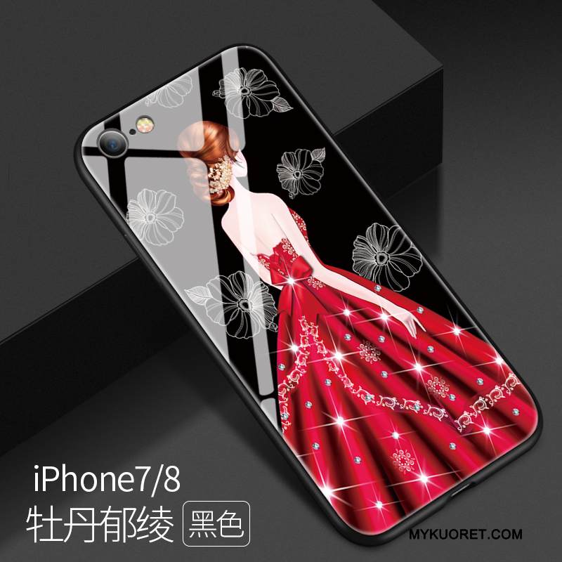 Kuori iPhone 7 Laukut Uusi Murtumaton, Kotelo iPhone 7 Luova Punainen Lasi
