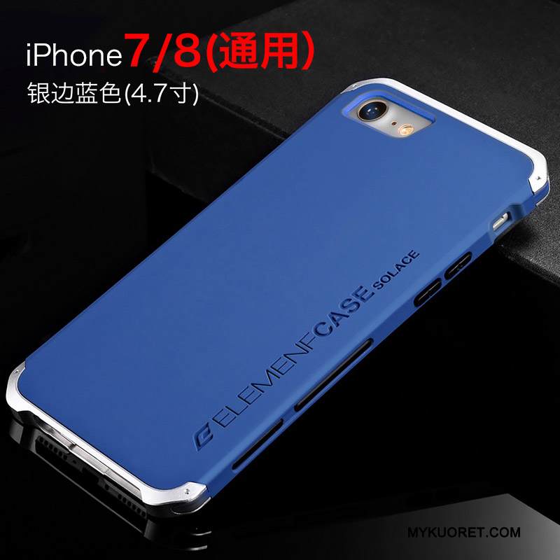 Kuori iPhone 7 Metalli Trendi Murtumaton, Kotelo iPhone 7 Puhelimen Kuoret Sininen