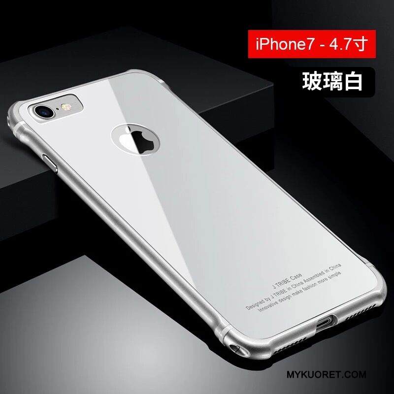 Kuori iPhone 7 Metalli Trendi Puhelimen Kuoret, Kotelo iPhone 7 Punainen Murtumaton