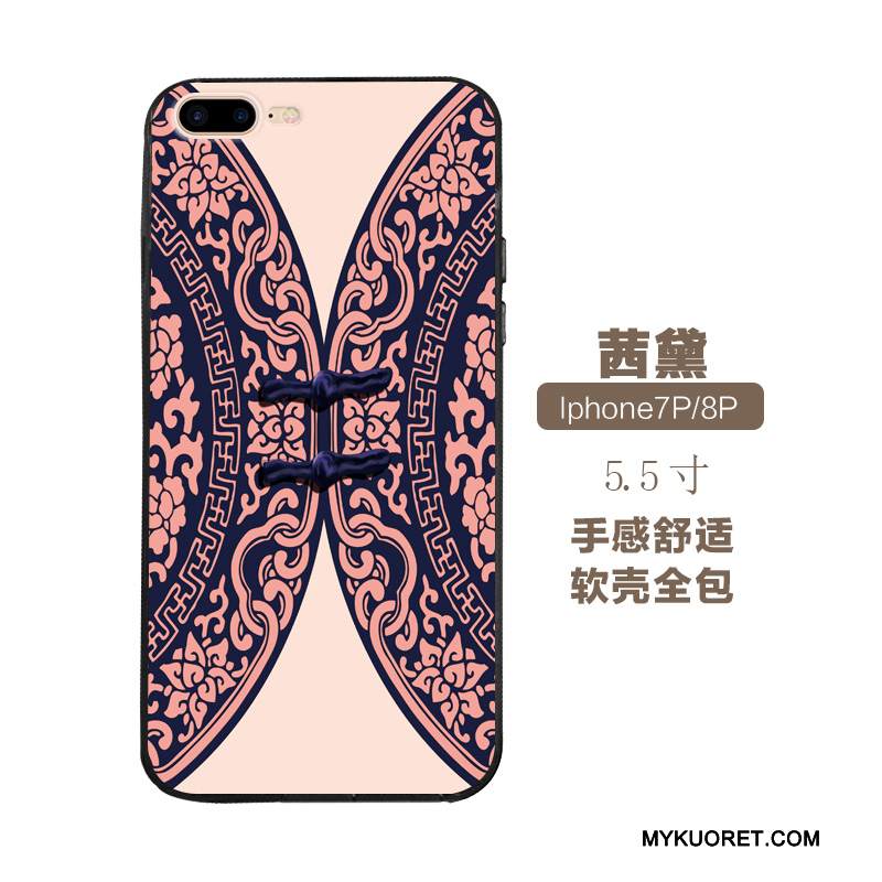 Kuori iPhone 7 Plus Monivärinen Puhelimen Kuoret Taide, Kotelo iPhone 7 Plus Pehmeä Neste Kiinalainen Tyyli Etninen