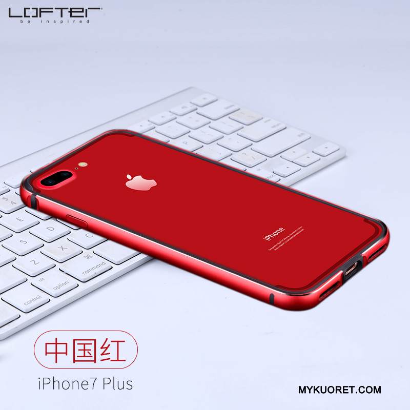 Kuori iPhone 7 Plus Silikoni Punainen Kehys, Kotelo iPhone 7 Plus Luova Puhelimen Kuoret
