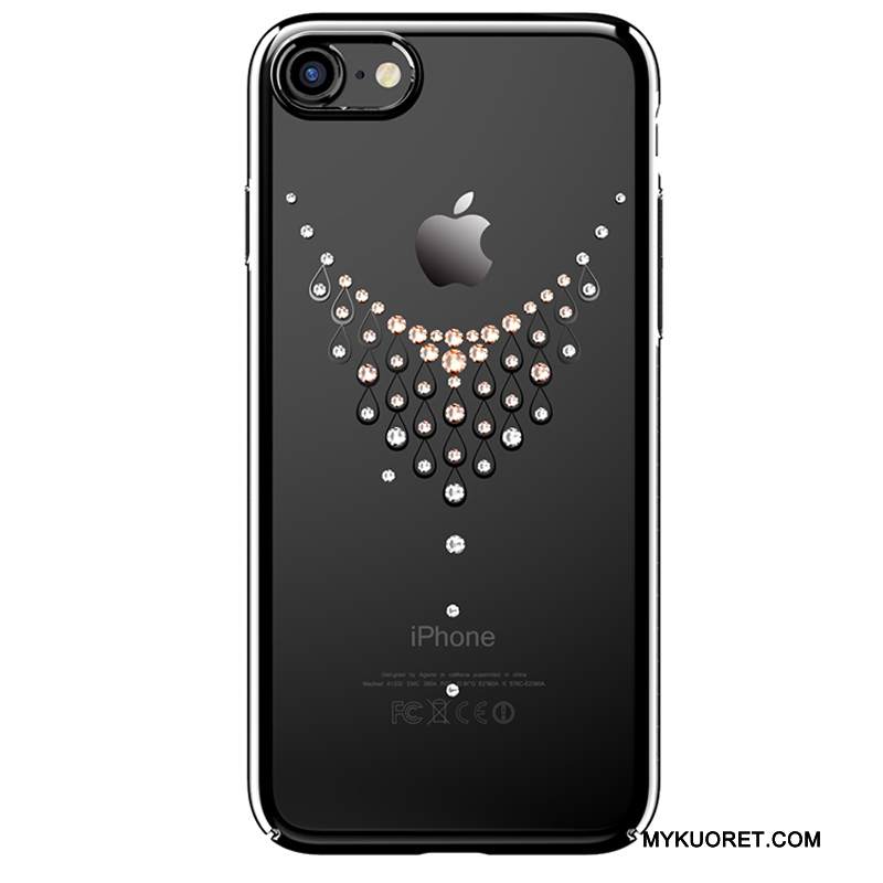 Kuori iPhone 7 Plus Strassi Kulta Jauhe, Kotelo iPhone 7 Plus Suojaus Murtumaton Puhelimen Kuoret