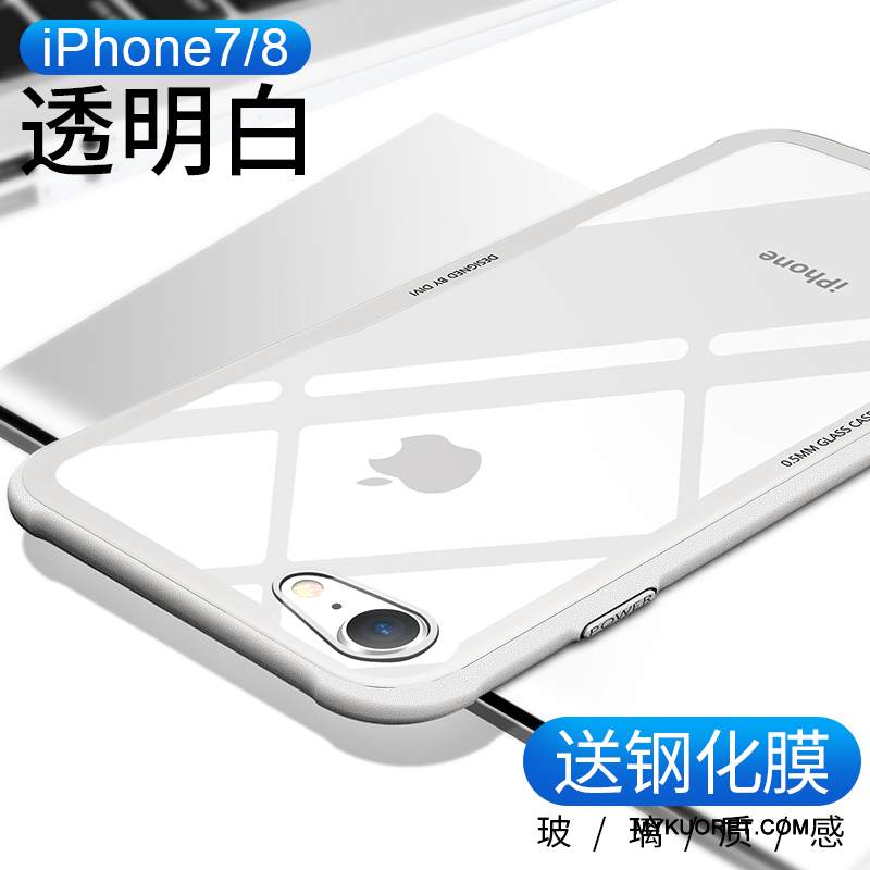 Kuori iPhone 7 Silikoni Kova Läpinäkyvä, Kotelo iPhone 7 Murtumaton Pu