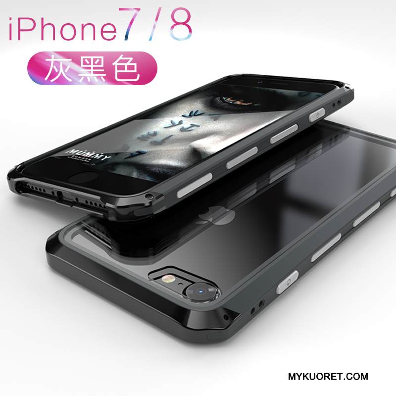 Kuori iPhone 8 Laukut Lasi Puhelimen Kuoret, Kotelo iPhone 8 Luova Hopea Tide-brändi