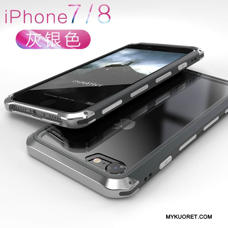 Kuori iPhone 8 Laukut Lasi Puhelimen Kuoret, Kotelo iPhone 8 Luova Hopea Tide-brändi