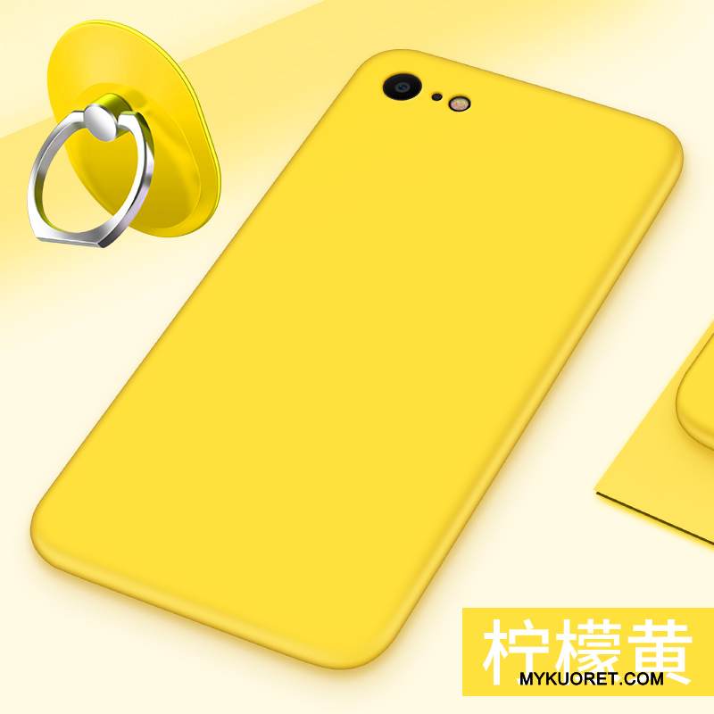 Kuori iPhone 8 Pehmeä Neste Keltainen Trendi, Kotelo iPhone 8 Silikoni Puhelimen Kuoret Punainen