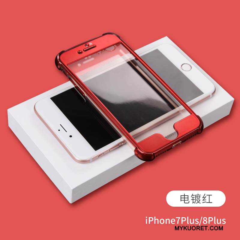Kuori iPhone 8 Plus Laukut Läpinäkyvä Murtumaton, Kotelo iPhone 8 Plus Silikoni Puhelimen Kuoret Jauhe