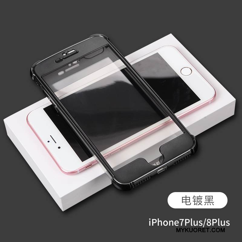 Kuori iPhone 8 Plus Laukut Läpinäkyvä Murtumaton, Kotelo iPhone 8 Plus Silikoni Puhelimen Kuoret Jauhe