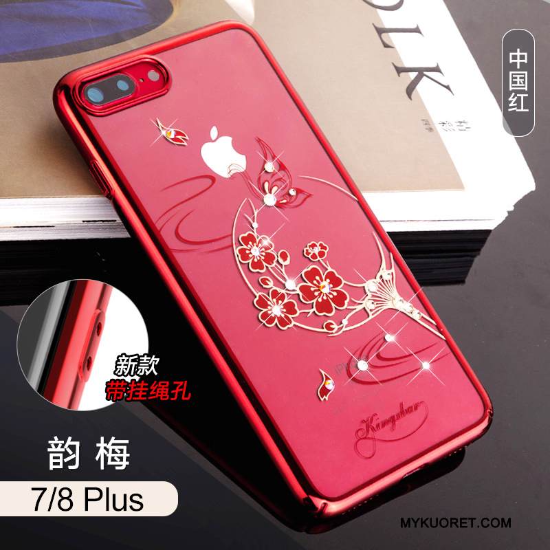 Kuori iPhone 8 Plus Laukut Murtumaton Tide-brändi, Kotelo iPhone 8 Plus Ylellisyys Punainen Puhelimen Kuoret