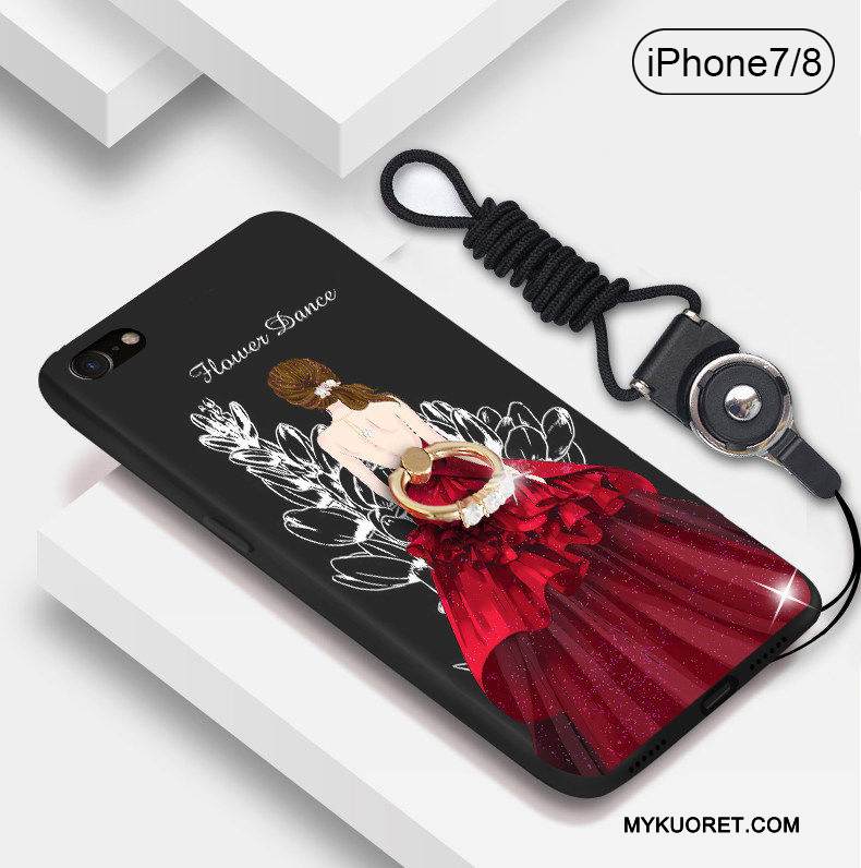 Kuori iPhone 8 Plus Laukut Puhelimen Kuoret Punainen, Kotelo iPhone 8 Plus Silikoni Tide-brändi
