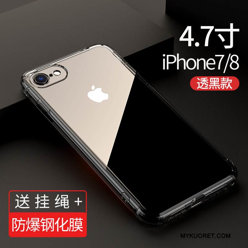 Kuori iPhone 8 Plus Laukut Puhelimen Kuoret Suupaltti, Kotelo iPhone 8 Plus Silikoni Jauhe Läpinäkyvä