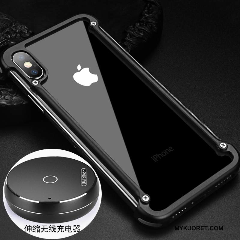 Kuori iPhone X Luova Uusi Kehys, Kotelo iPhone X Metalli Persoonallisuus Puhelimen Kuoret