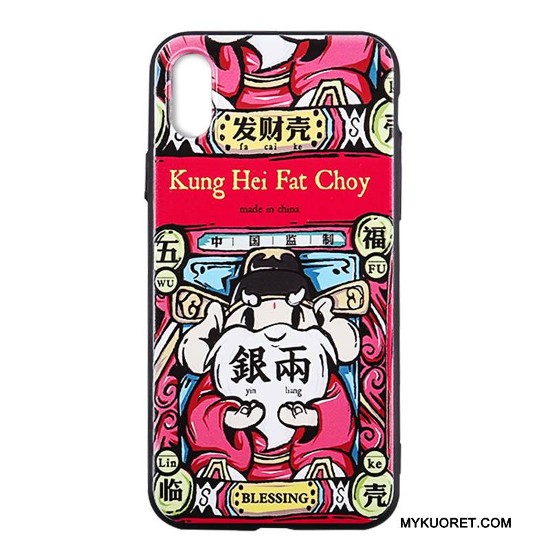 Kuori iPhone X Suojaus Tide-brändi Alkuperäinen, Kotelo iPhone X Laukut Kiinalainen Tyyli Puhelimen Kuoret