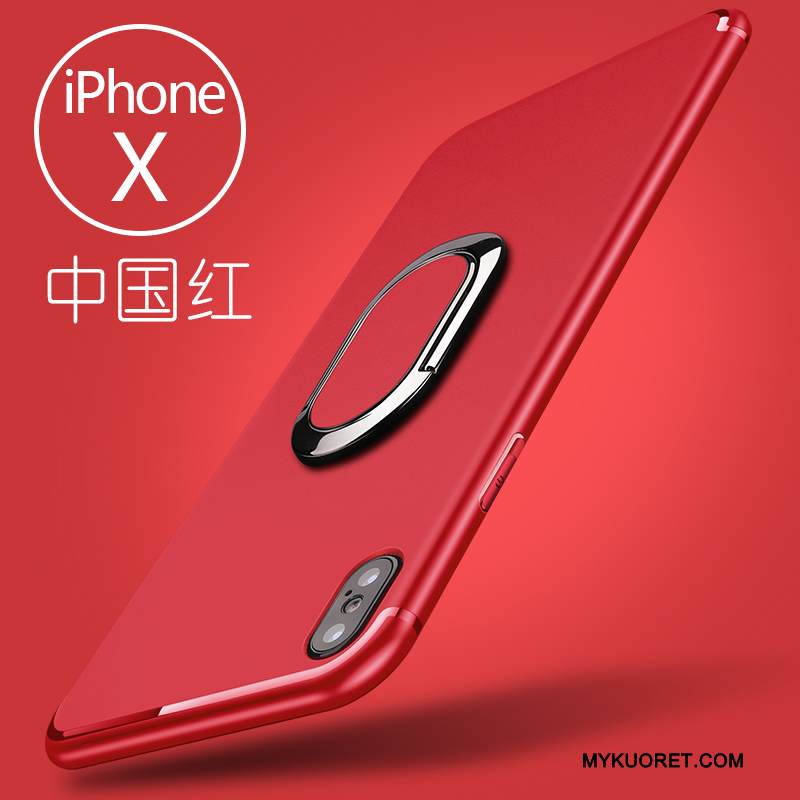 Kuori iPhone X Tuki Puhelimen Kuoret Punainen, Kotelo iPhone X Pehmeä Neste Uusi Ultra
