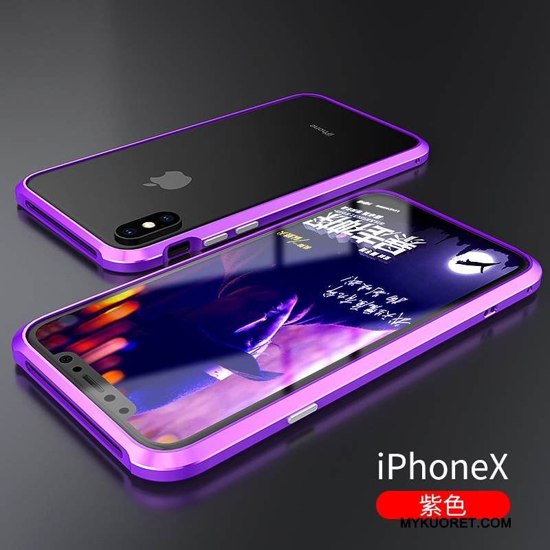 Kuori iPhone X Ylellisyys Kehys Ultra, Kotelo iPhone X Luova Murtumaton Violetti