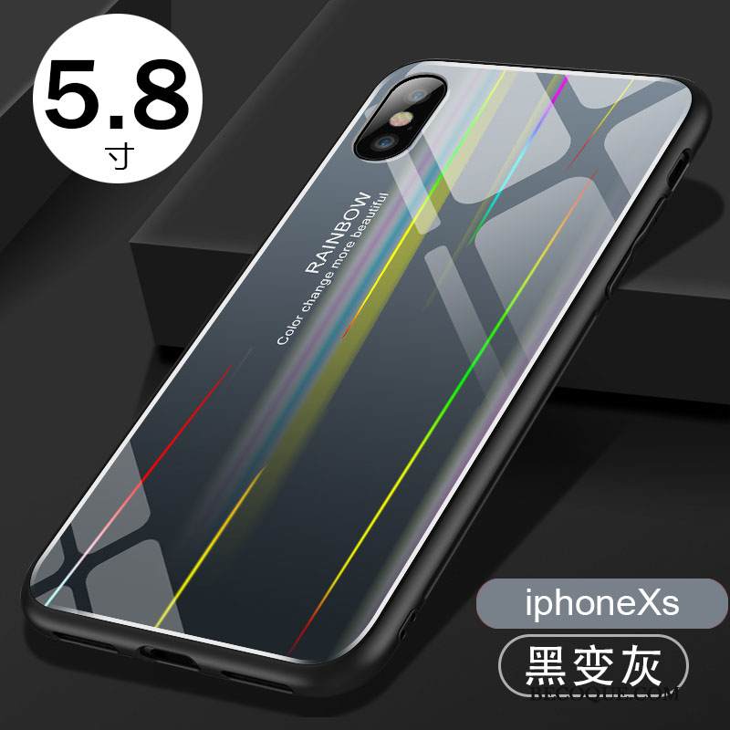 Kuori iPhone Xs Laukut Väri Lasi, Kotelo iPhone Xs Silikoni Ultra Murtumaton