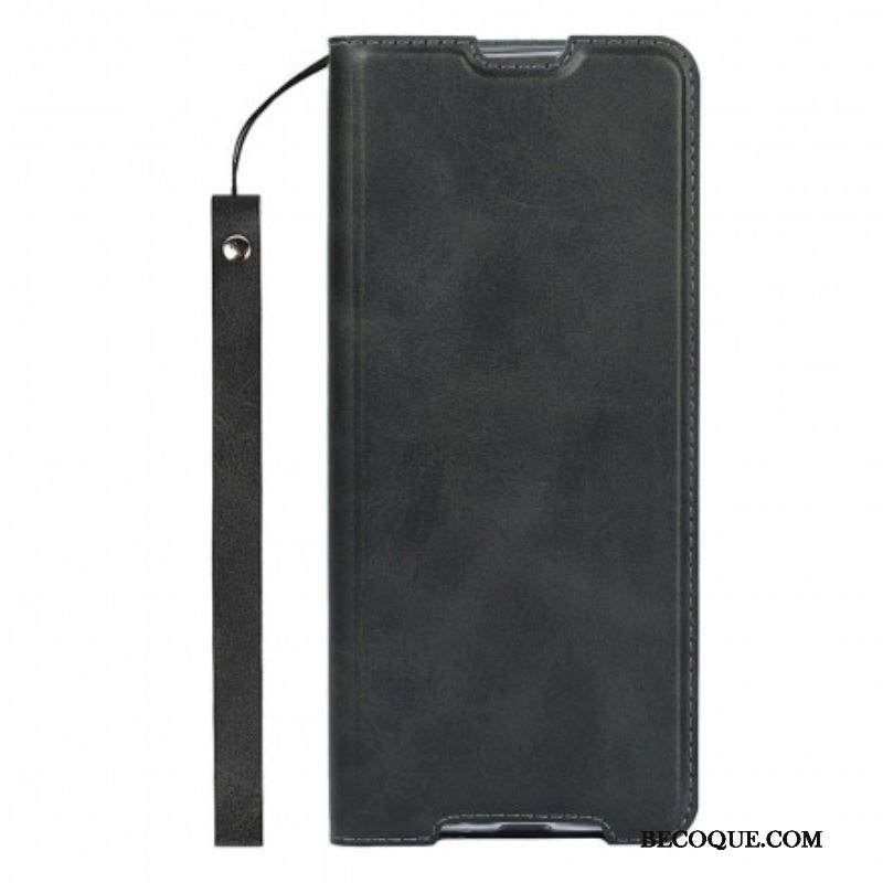 Puhelinkuoret Sony Xperia 1 III Suojaketju Kuori Kotelot Flip Faux Leather Class Strappy