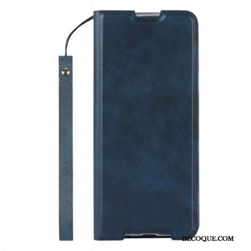 Puhelinkuoret Sony Xperia 1 III Suojaketju Kuori Kotelot Flip Faux Leather Class Strappy