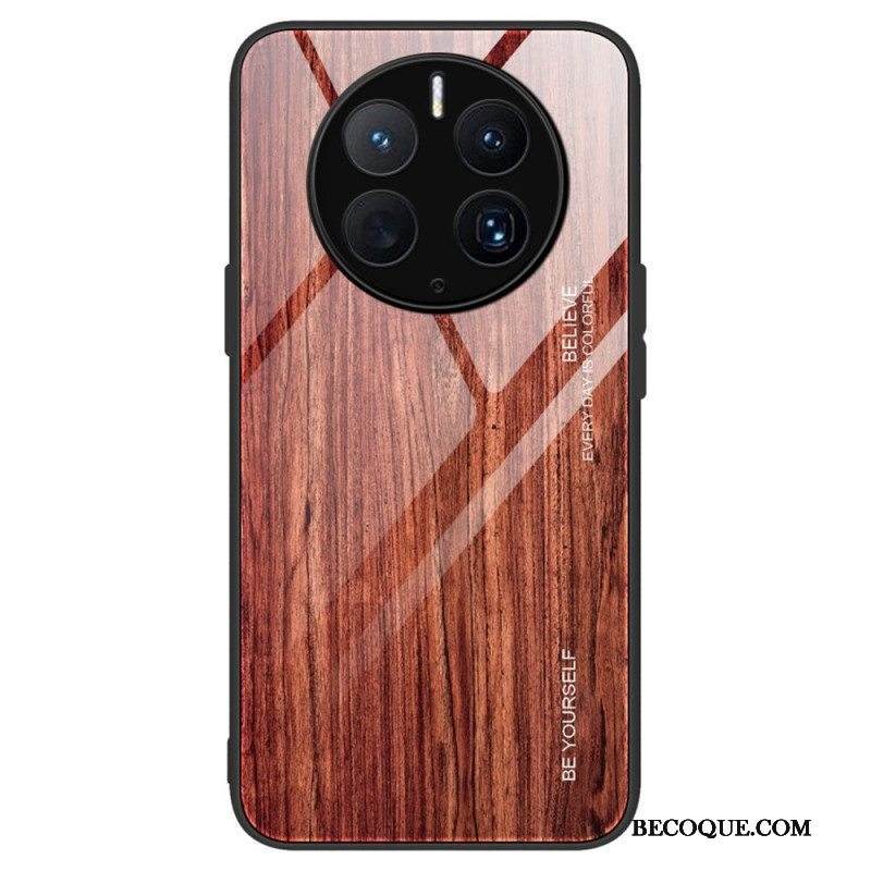 Case Huawei Mate 50 Pro Wood Design Karkaistu Lasi