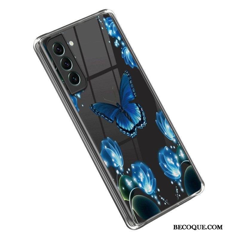 Case Samsung Galaxy S23 Plus 5G Sinisiä Perhosia