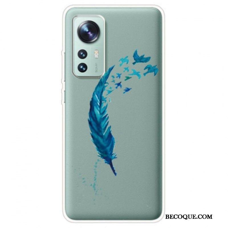 Case Xiaomi 12 / 12X Kaunis Sininen Sulka