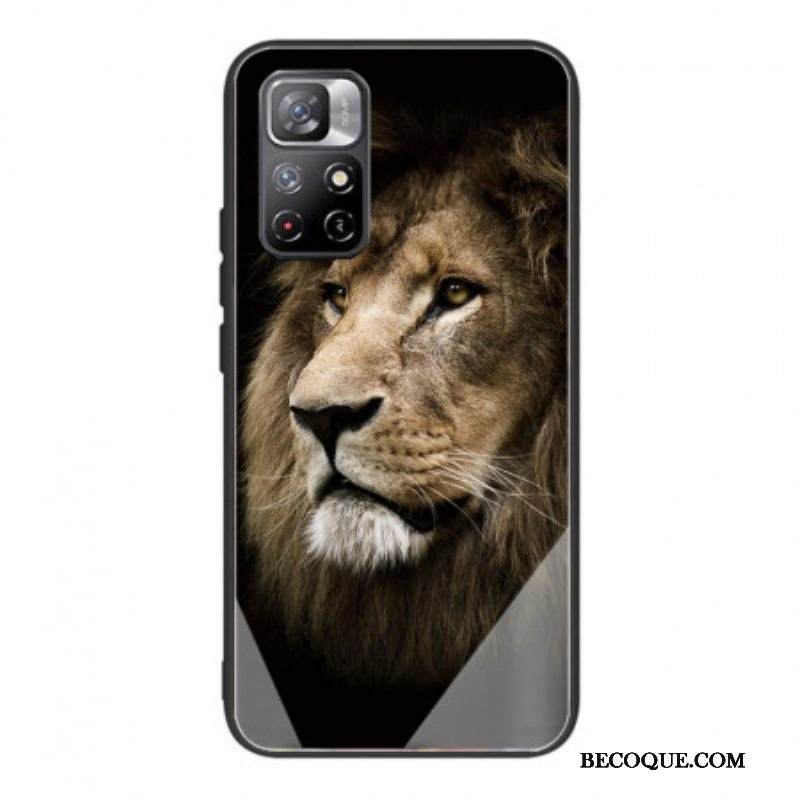 Case Xiaomi Redmi Note 11 Pro Plus 5G Lion Head Karkaistu Lasi