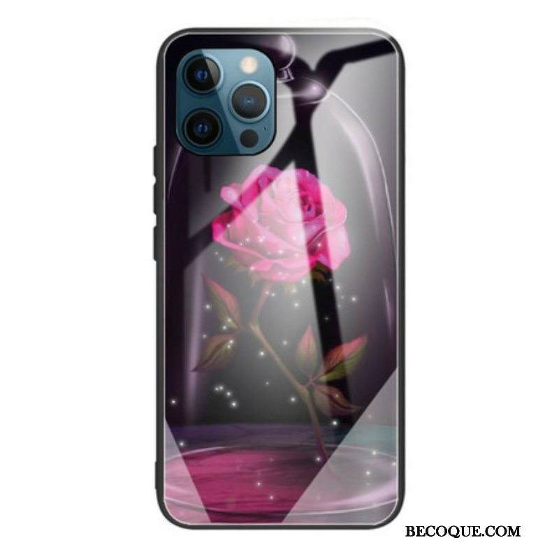 Case iPhone 13 Pro Magic Pink Tempered Glass