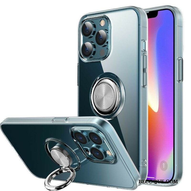 Case iPhone 13 Pro Max Läpinäkyvä Rengastuella