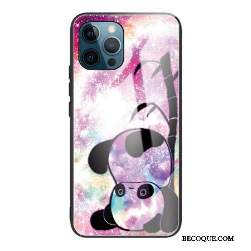 Case iPhone 13 Pro Panda Ja Bambu Karkaistu Lasi