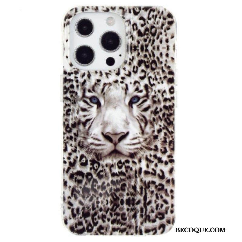 Case iPhone 15 Pro Fluoresoiva Leopardi