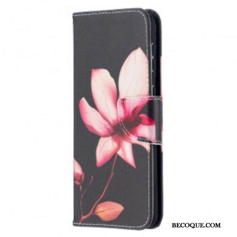 Flip Case Samsung Galaxy S21 Plus 5G Vaaleanpunainen Kukka