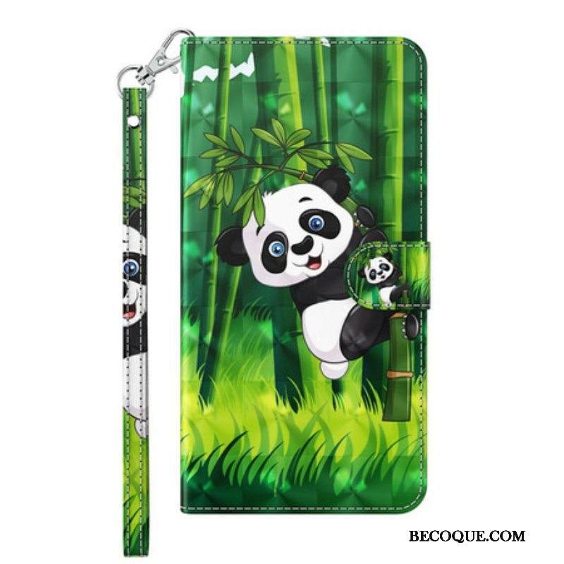 Kotelot Samsung Galaxy M12 / A12 Panda Ja Bambu