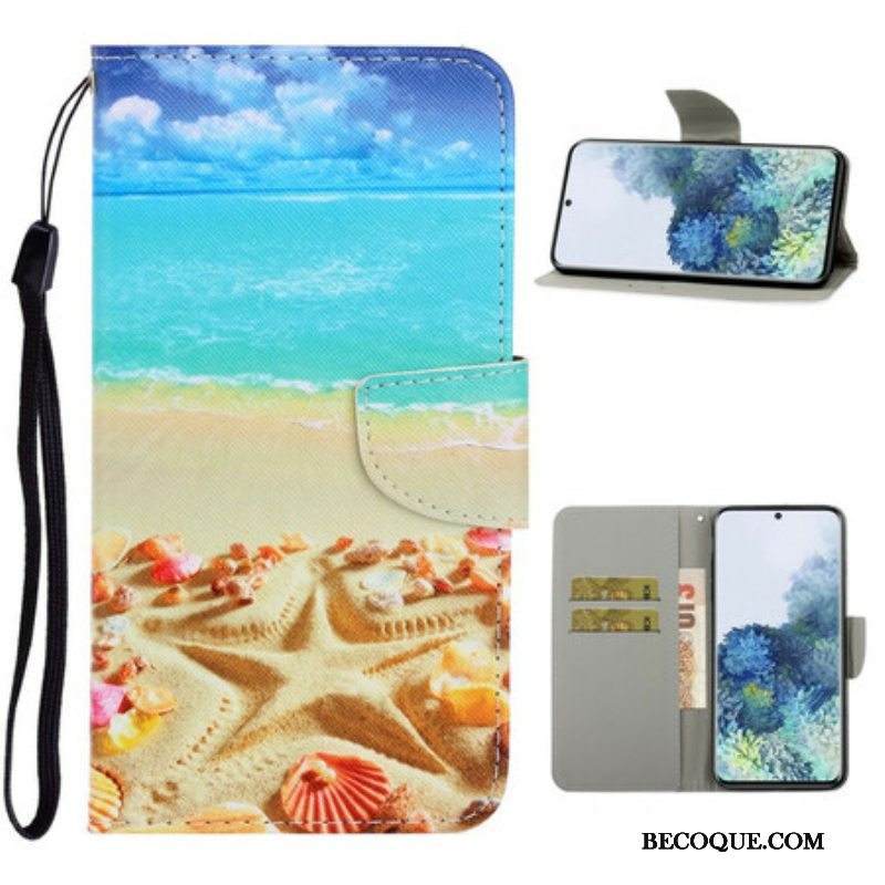 Kotelot Samsung Galaxy S21 5G Suojaketju Kuori Lanyard Beach